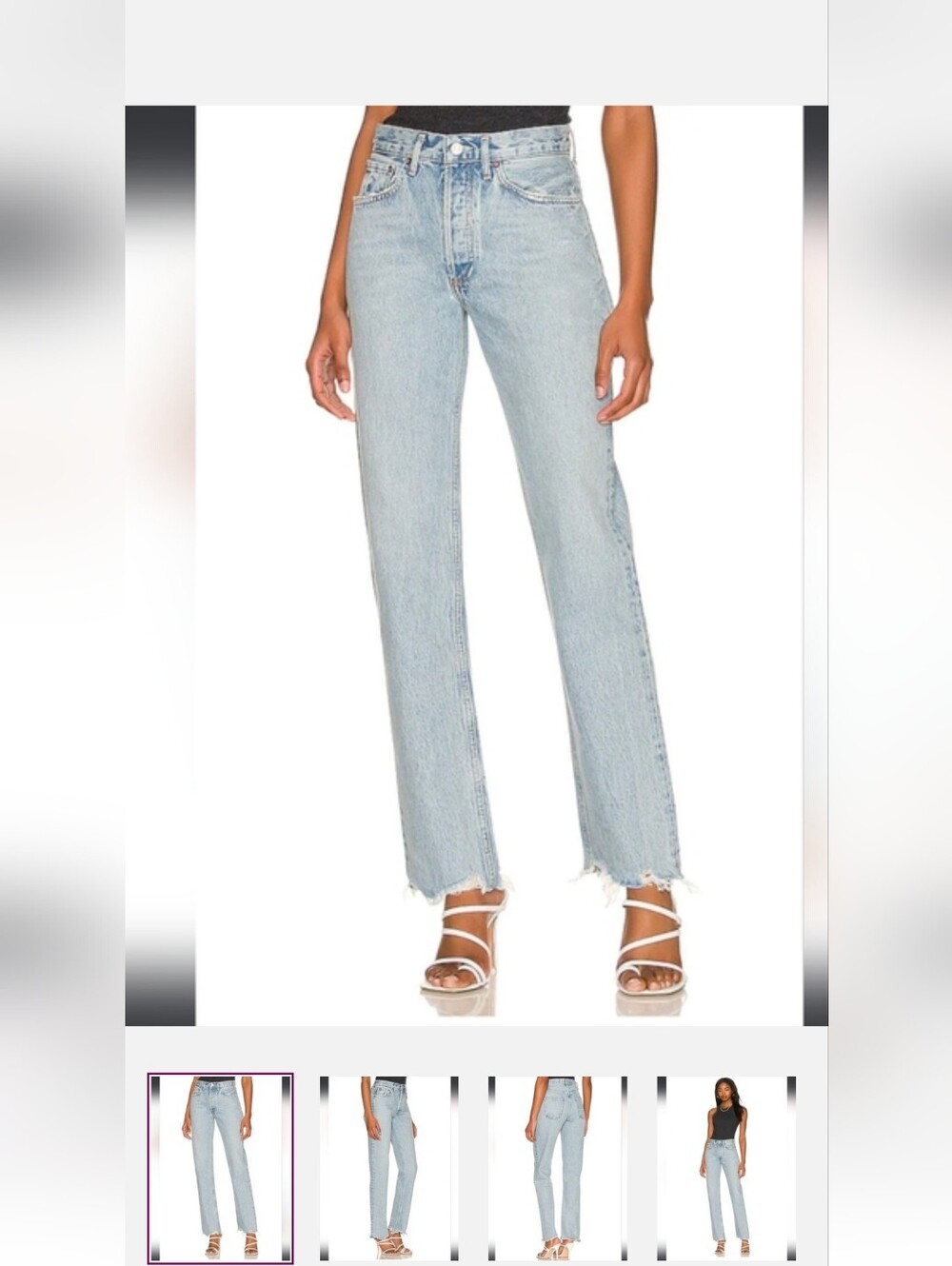 Agolde Light Blue Slim Straight Women's Jeans